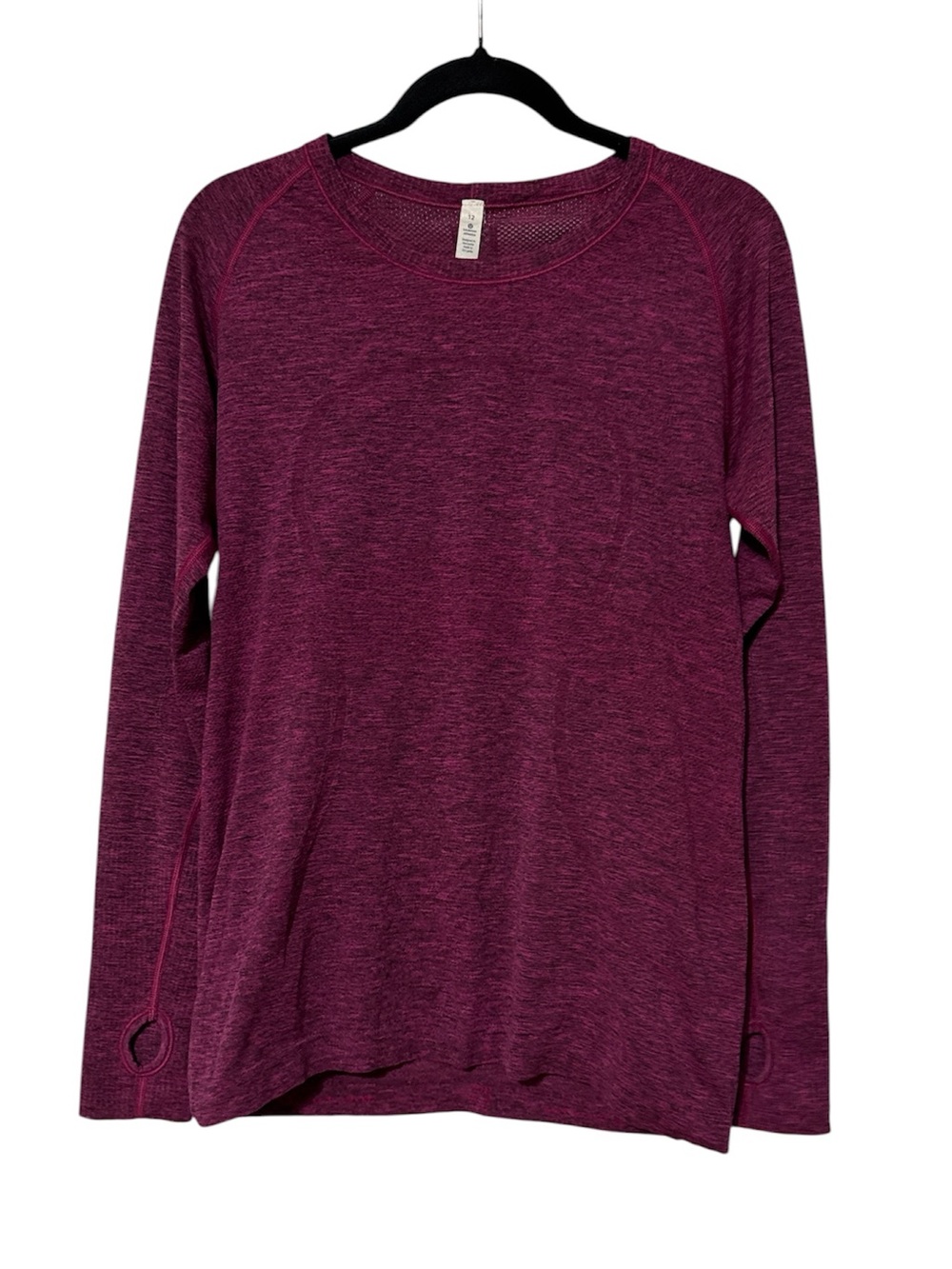lululemon athletica Long Sleeve Crew in Plum Heather